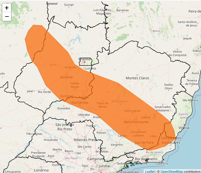 Alerta Inmet: Perigo de tempestade para as regiões Sudeste e Centro-Oeste