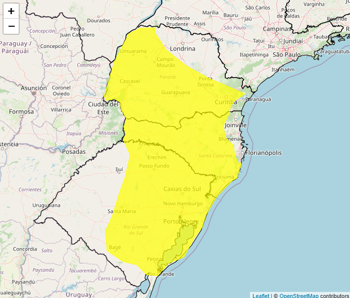 Alerta Inmet para risco de tempestade. Veja as regiões