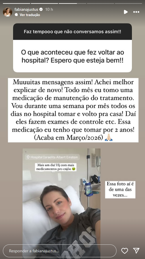 fabiana justus tratamento