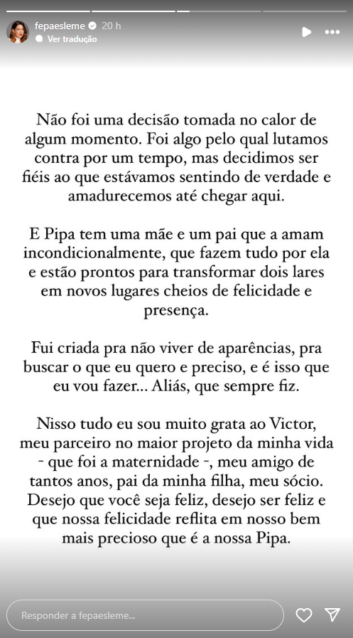 fernanda paes leme divórcio