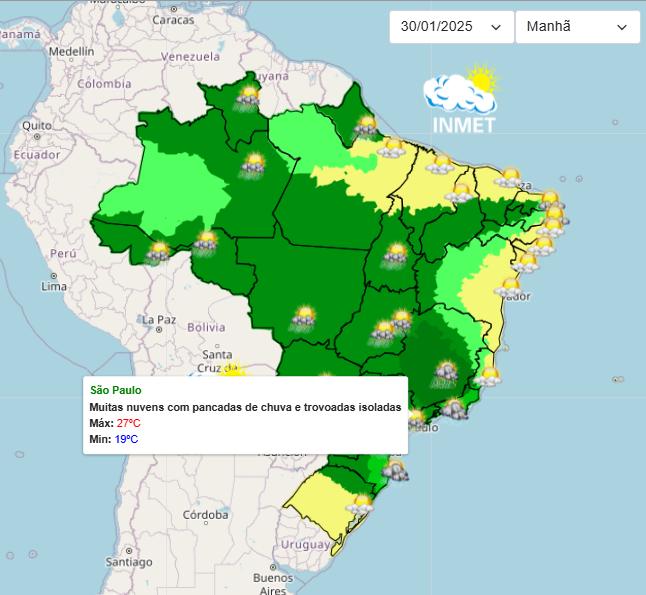 Previsão do Tempo: CGE alerta para chuvas no litoral paulista