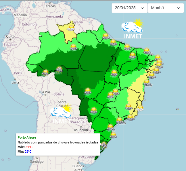Previsão do Tempo no Rio Grande do Sul Chuva e Instabilidade