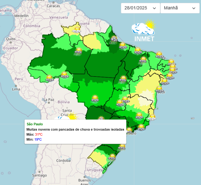 Previsão do tempo: Semana com sol e chuva em São Paulo