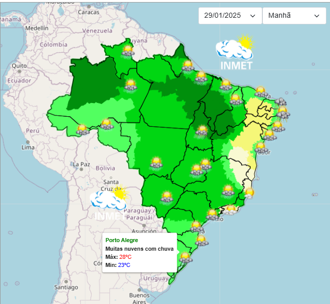 Previsões do tempo é de mais chuva no Rio Grande do Sul