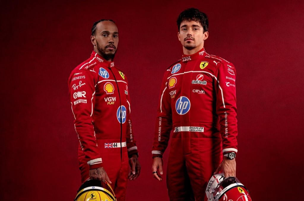 Ferrari publica primeiras imagens de Hamilton e Leclerc juntos