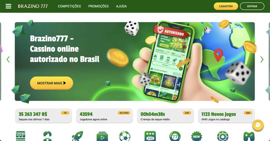 Brazino777 casino – O melhor dos jogos online legalizados no Brasil