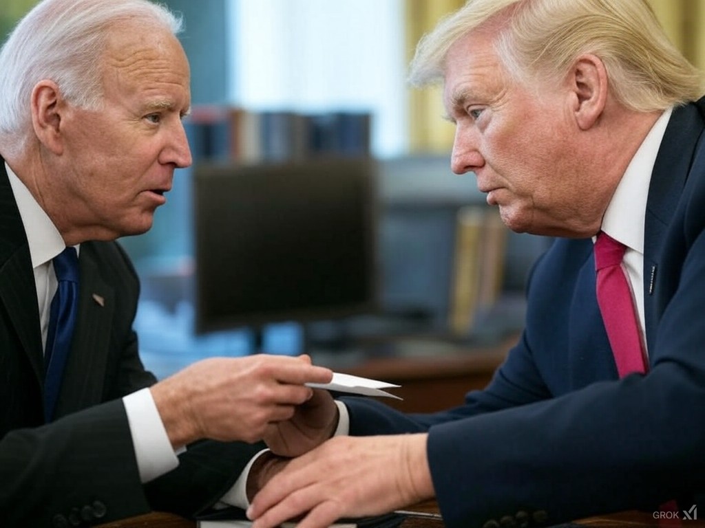 O que tinha na carta deixada por Biden a Trump?