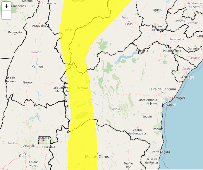 Alerta Inmet para chuvas intensas nas regiões Sudeste e Nordeste