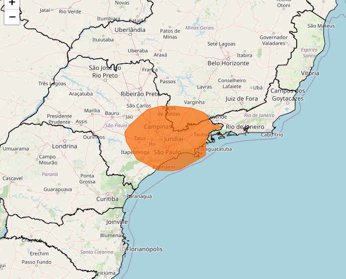 Alerta do Inmet de chuvas intensas para várias regiões