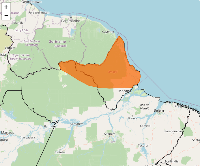 Alerta do Inmet para chuvas intensas no Norte do Brasil