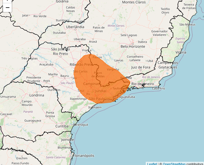 Alerta laranja do Inmet para tempestade nesta 6°feira. Veja as regiões