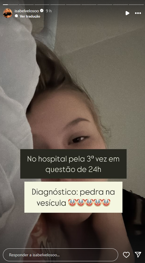 Isabel Veloso é internada mais uma vez com novo diagnóstico