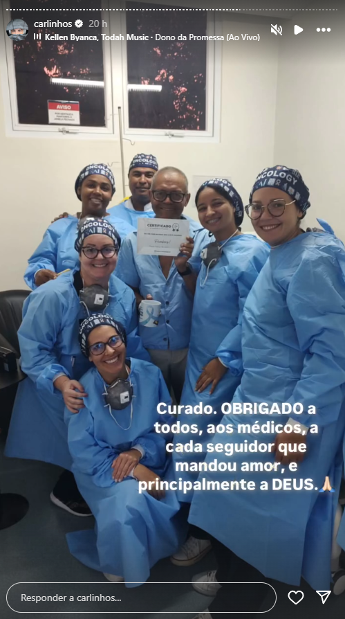 Carlinhos Maia celebra cura do câncer do pai