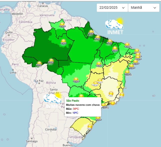 Previsão do tempo de São Paulo para sábado e domingo