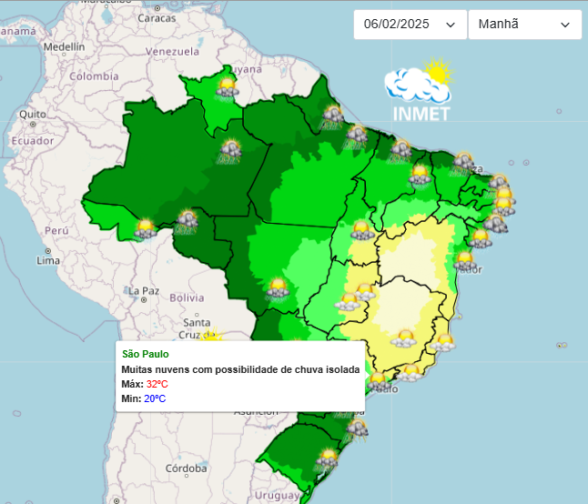 Previsão do tempo para São Paulo tem céu nublado e temperaturas em alta