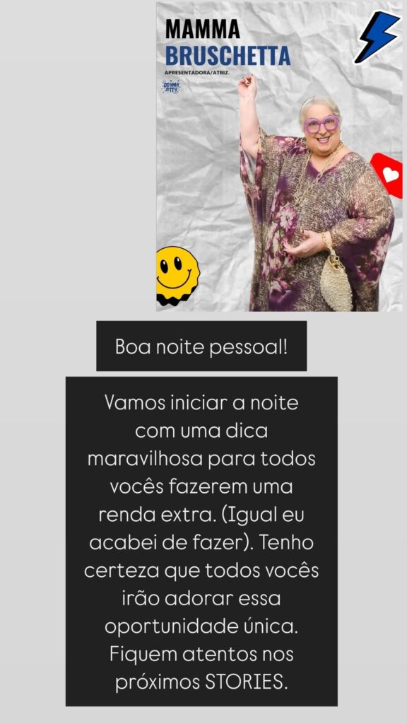 Golpe: morte de Mamma Bruschetta é anunciada nas redes