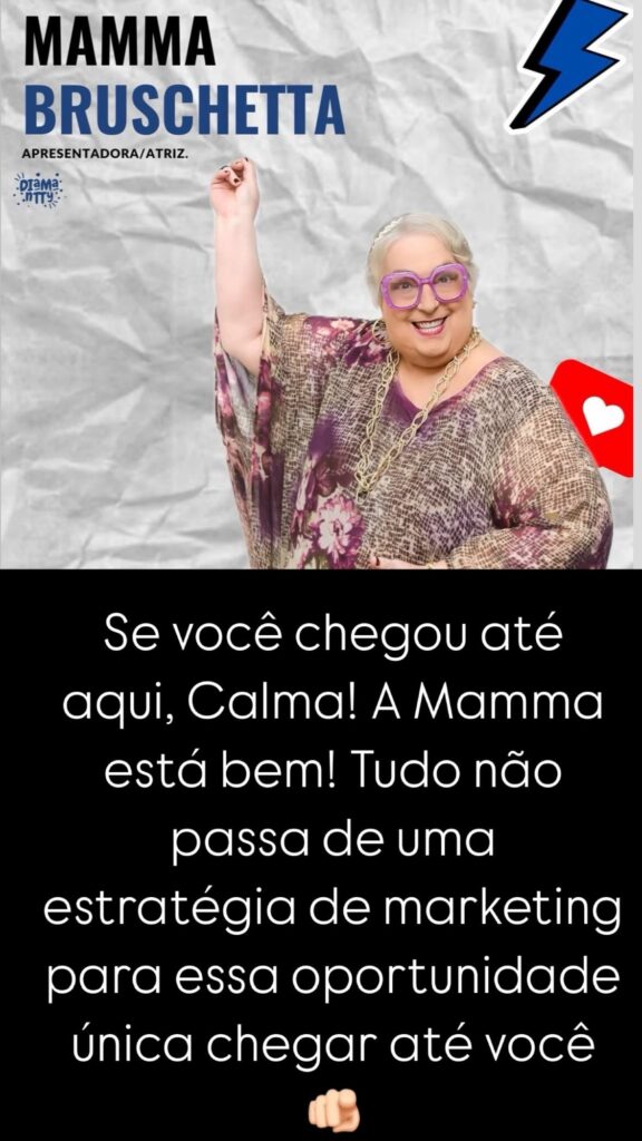 Golpe: morte de Mamma Bruschetta é anunciada nas redes