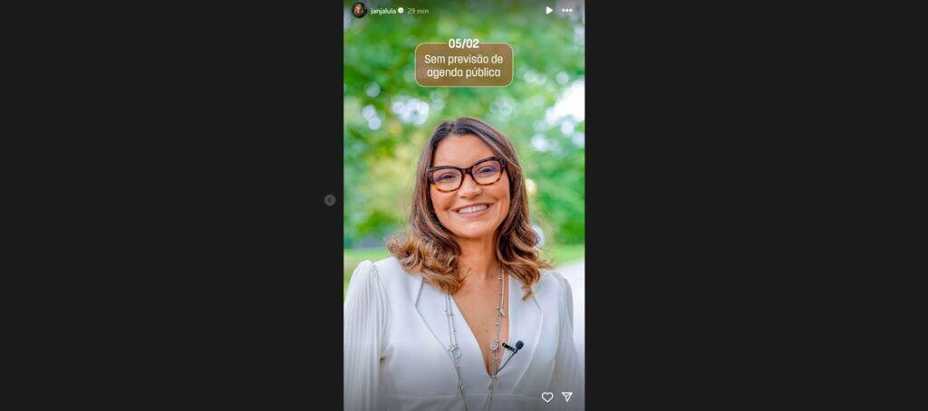 Janja está sem agenda