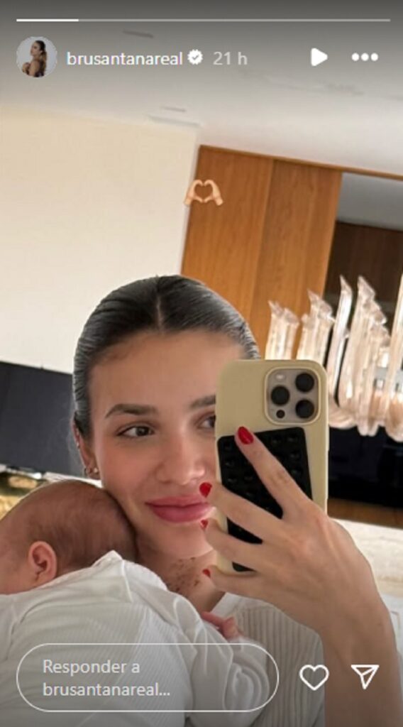 Irmã de Luan Santana posta foto inédita da filha do cantor
