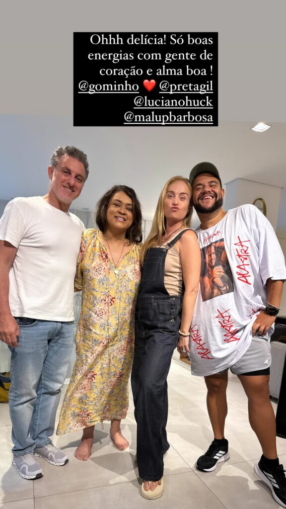 Angélica e Luciano Huck visitam Preta Gil