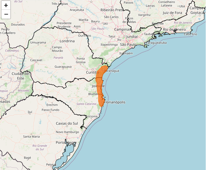 Alerta Inmet para acumulado de chuva no Sul do Brasil. Veja as regiões