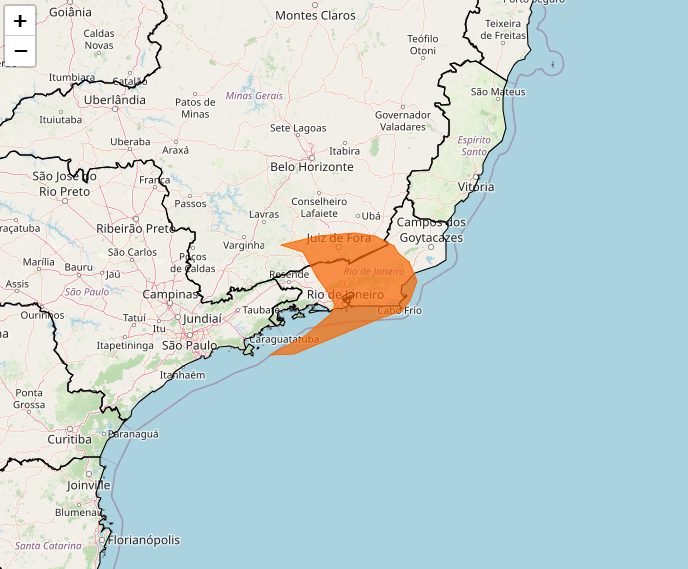 Alerta Inmet para tempestade na região Sudeste do Brasil