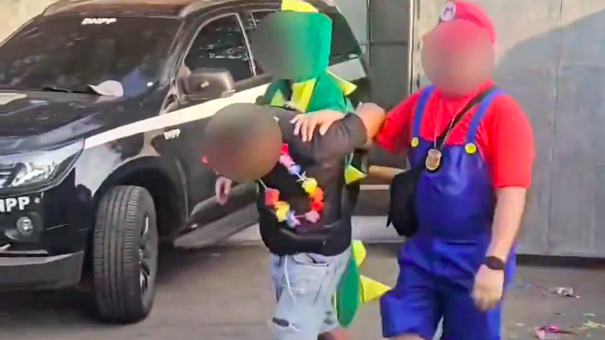 Mario, Luigi e Yoshi também prendem no Carnaval de SP