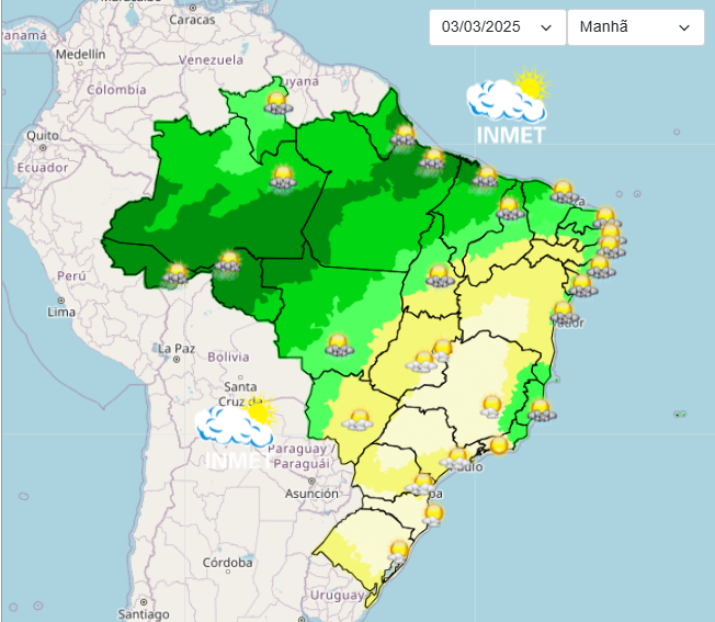 Previsão do tempo para São Paulo nesta 2°feira de Carnaval