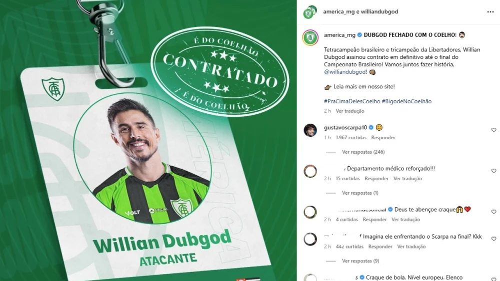 Treta entre Scarpa e Willian Bigode vai parar em Minas Gerais