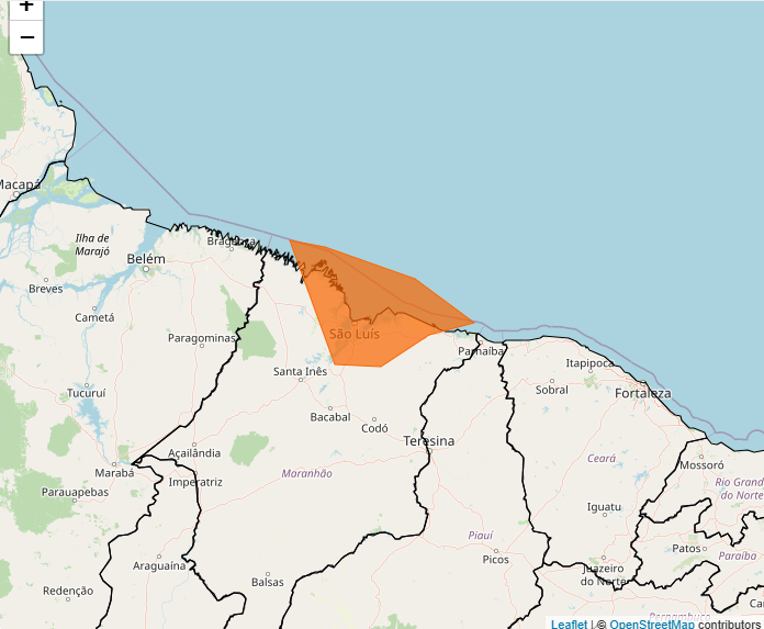 Alerta laranja INMET para fortes chuvas entre os dias 11 e 12