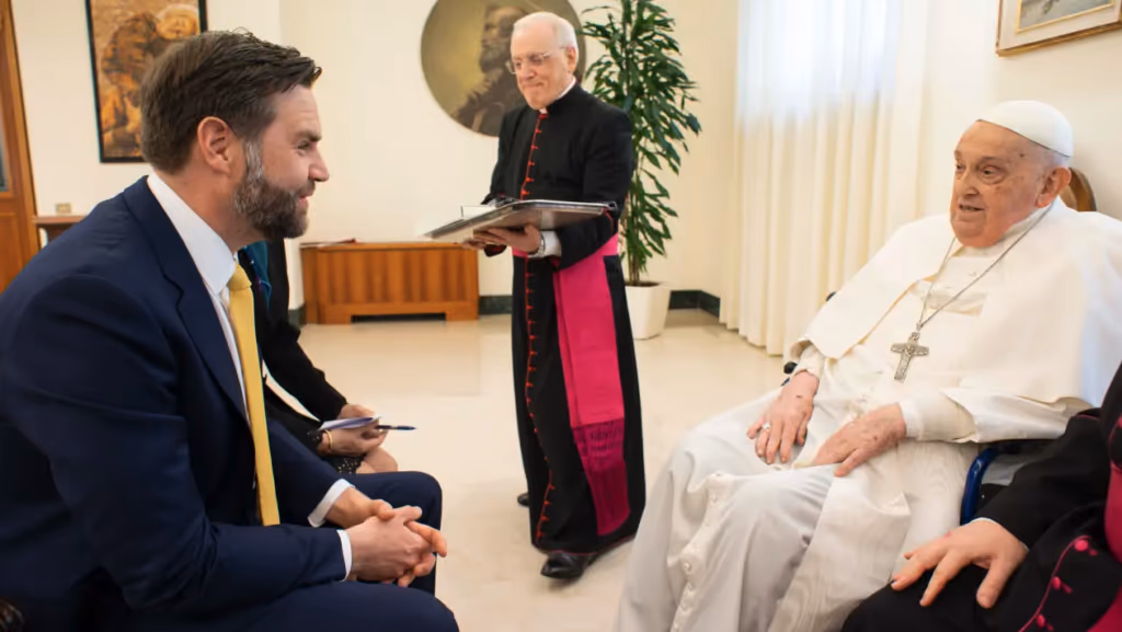 JD Vance se reúne com papa Francisco no Vaticano