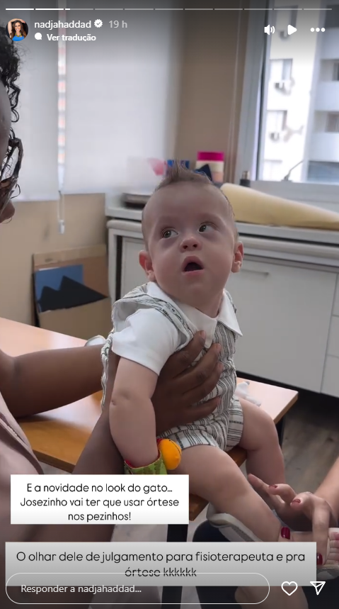 Atualizações sobre a saúde de José, filho de Nadja Haddad