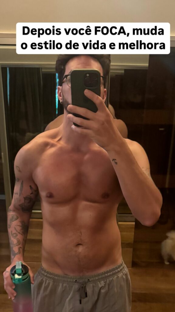 Eliezer surpreende com antes e depois do próprio corpo