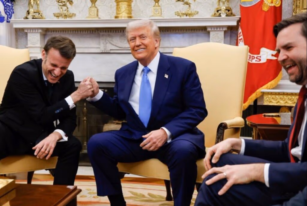 Trump dá conselho a Macron após empurrão de Brigitte