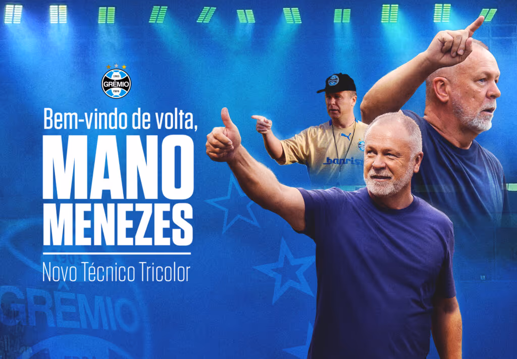 Grêmio acerta a contratação do Mano Menezes