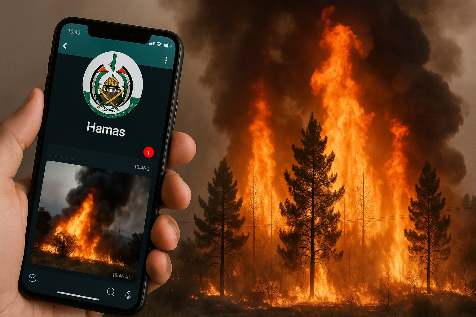 Hamas usa redes sociais para ordenar incêndios em Israel