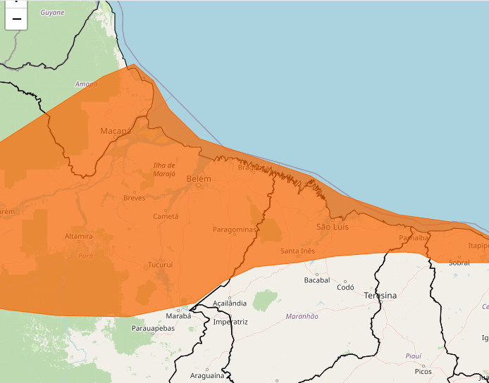 INMET alerta para fortes chuvas até a próxima 3°feira, 08