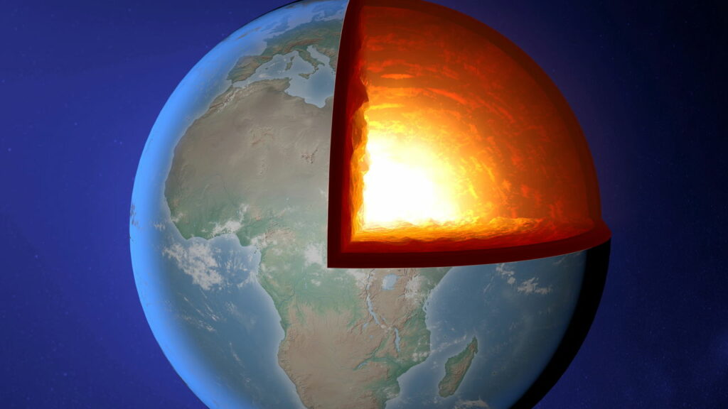 Parte da crosta terrestre está pingando para o manto da Terra
