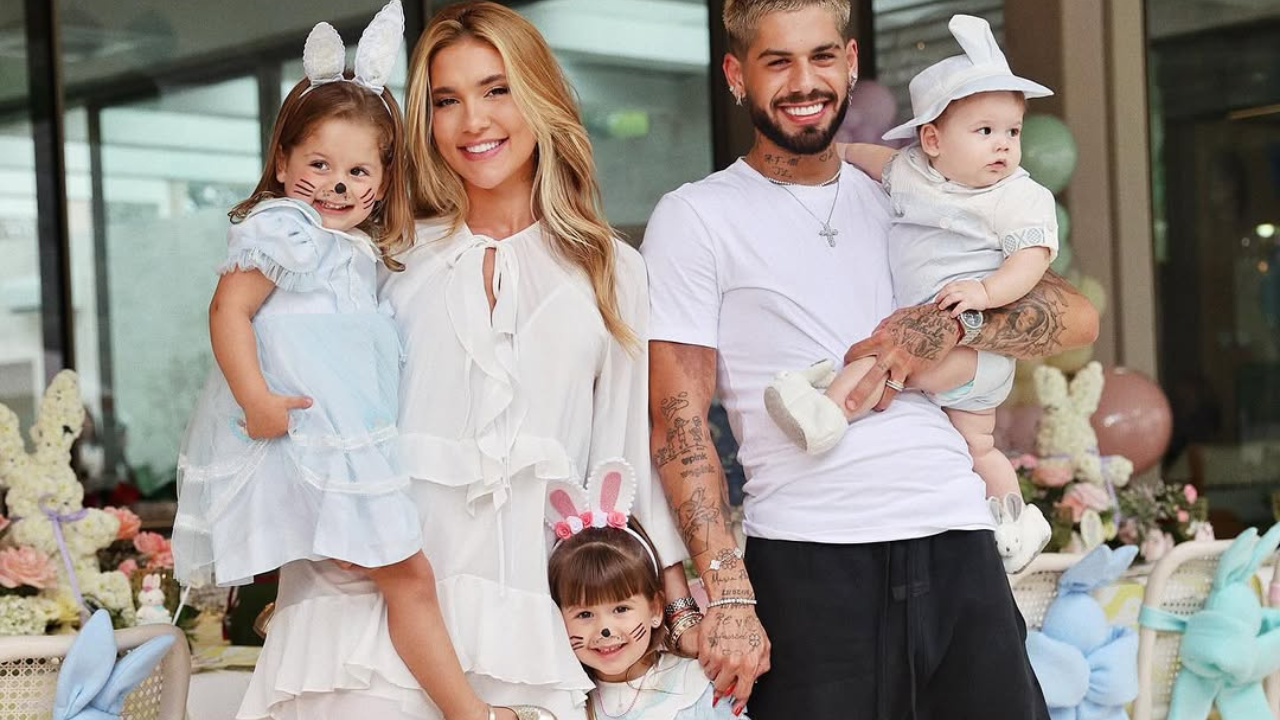 Virginia e Zé Felipe mostram comemoração antecipada de páscoa