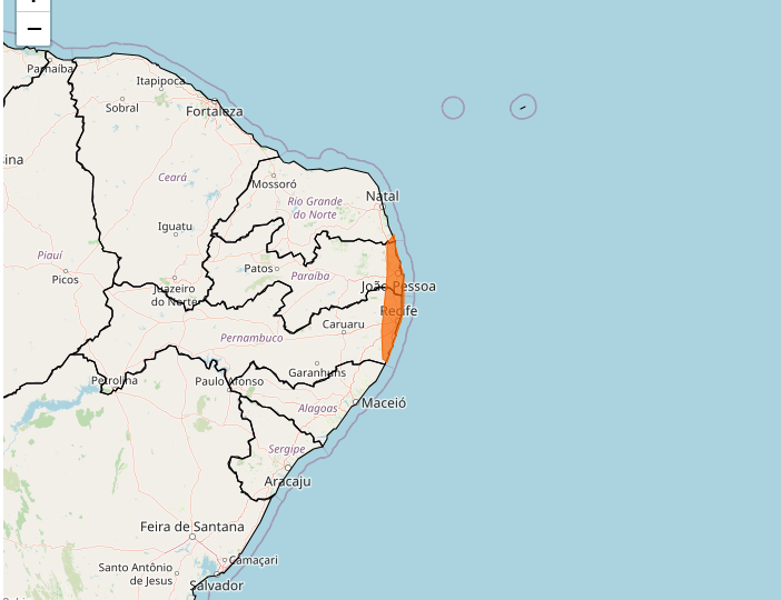 Alerta Inmet para acumulado de chuva nos dias 14 e 15
