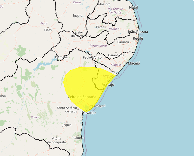 Alerta Inmet para chuvas intensas nos dias 02 e 03, veja as regiões