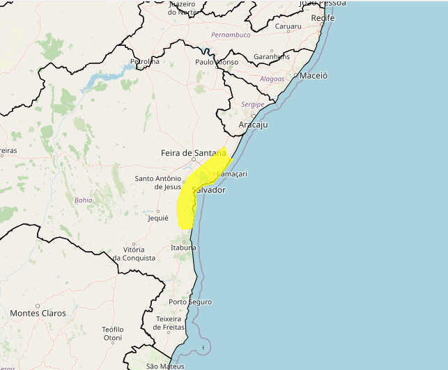 Alerta Inmet para fortes chuvas nos dias 17 e 18, veja as regiões