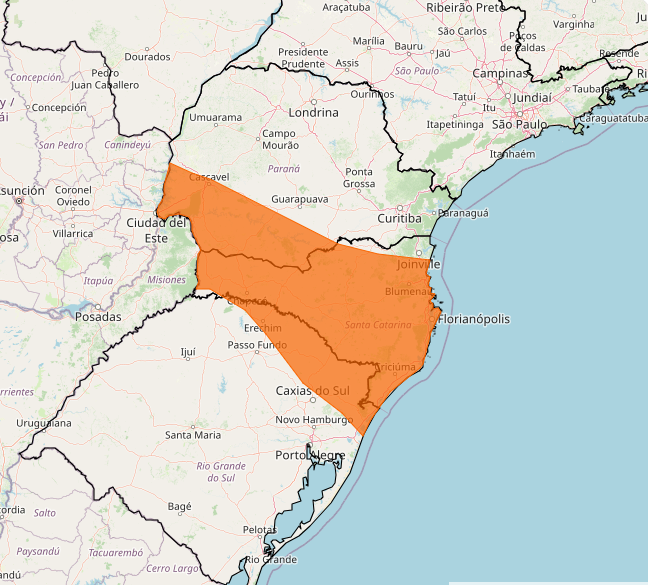 Alerta Inmet para tempestade nesta 6°feira, 08