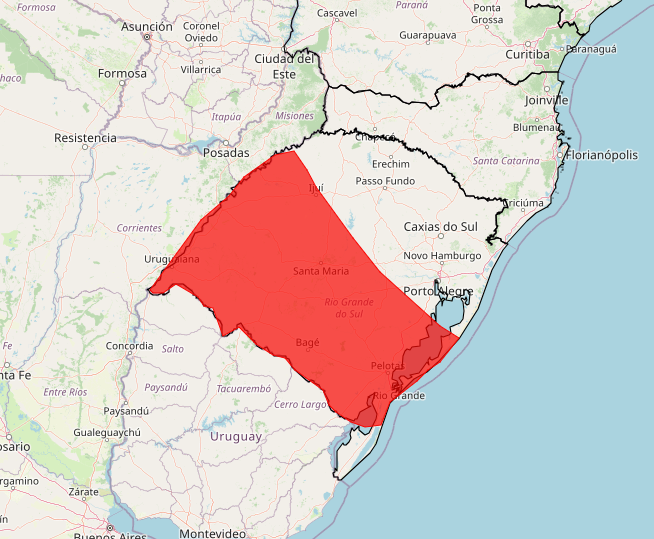 Alerta Inmet para tempestade no Sul do Brasil nos dias 08 e 09