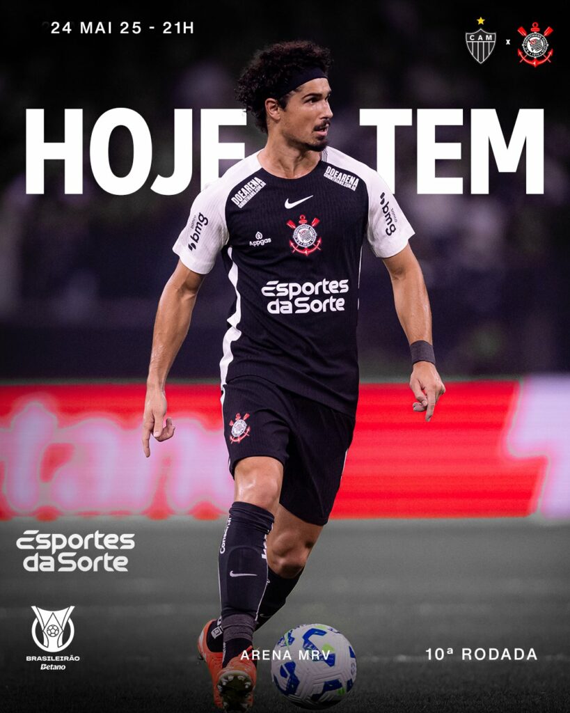 Atlético x Corinthians pelo Brasileirão: Escalações e detalhes da partida