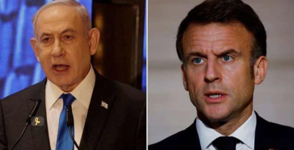 Netanyahu reage a críticas de Macron sobre ações em Gaza