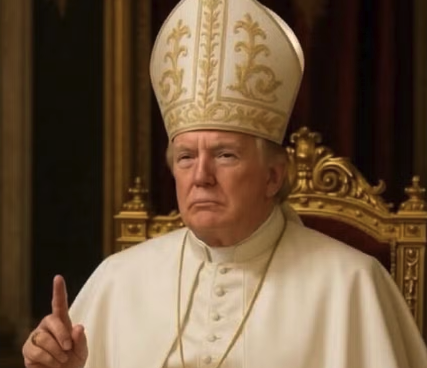 Casa Branca compartilha imagem de Trump vestido como papa