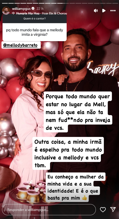 Irmão de Virginia Fonseca sai em defesa da esposa