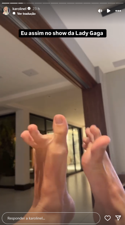 Karoline Lima choca ao mostrar os pés no Instagram