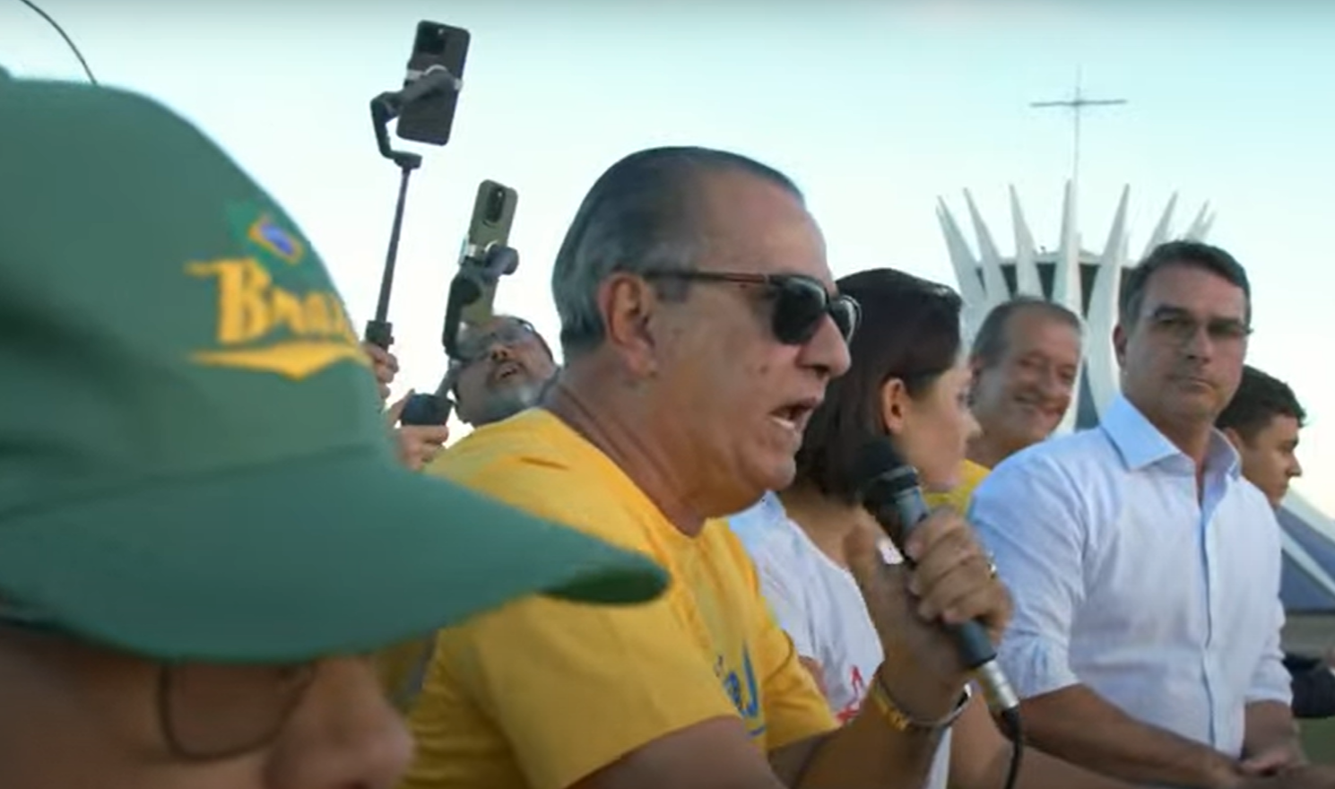 “Fux desmascarou Moraes”, diz Malafaia em ato em Brasília